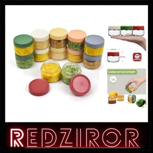 2oz Glass Food Storage Jars with Silicone Seals - 12-Pack Airtight Convenience - Picture 1 of 11