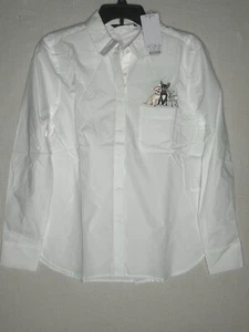 Embroidered Dogs Shirt Chihuahua Women’s Button Up Size L NWT - Picture 1 of 10