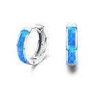 Hot Selling High Quality Sterling S925 Blue Opal Huggies Earrings For Women Gift