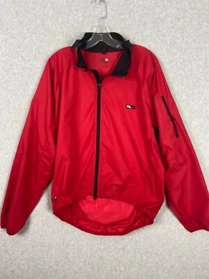 RLX Sport Jacket Large Red Cycling Running  Bike Full Zip Bike Vented Pocket - Image 1 of 4