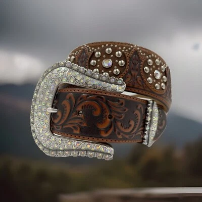 Cinturón Tony Lama MEMPHIS LIGHTS Talla 34 NUEVO CON ETIQUETAS C50844 Lista $104 Foto 1 de 4