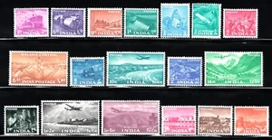 INDIA 1955 FIVE YEAR PLAN DEFINITIVE SET COMPLETE T0 10r SCOTT 254-271 MLH - Picture 1 of 2