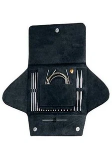 Juego básico de agujas de tejer Addi Click circular intercambiable con estuche negro suave - Imagen 1 de 4