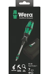 Wera 05051016001 Kraftform Kompakt 20 Tool Finder 1, mit Tasche, 7-teilig - Bild 1 von 2