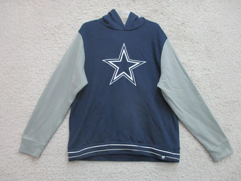Fanatics Dallas Cowboys Sweater Extra Large Adult Blue Pullover Hoodie Mens XL Cover