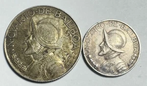1947 Panama 1/10 Balboa And 1962 Panama 1/4 Balboa -0299 - Picture 1 of 2