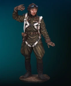 ⭐Figura piloto del Ejército Rojo pintada a mano en miniatura escala 54 mm 1/32⭐ - Imagen 1 de 2