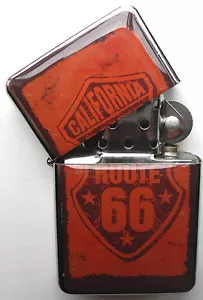 Vintage Motorbike Sign Windproof LIGHTER California Route 66 - Picture 1 of 6