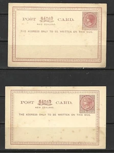 CARTOLINE POSTALI NUOVA ZELANDA HG #1, 2, 6 -- (3) DIFF -- 1876 -- OTTIME CONDIZIONI - Foto 1 di 4