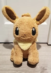 Pokemon Center Original Big Fluffy Plush Toy Eevee Stuffed Animal Collectible  - Picture 1 of 4