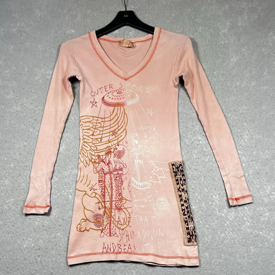The People of the Labyrinths Shirt Womens Size Small Pink Long Sleeve Graphic - Image 1 of 4