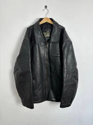 Schott type! Cowhide VTG Leather Jacket Heavy sz L - Image 1 of 4