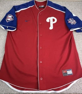 Vintage Pat Burrell Philadelphia Phillies Nike MLB Trikot Rot • Herren Large - Bild 1 von 8