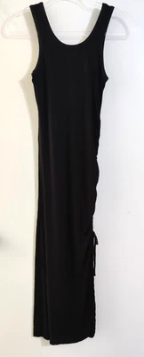 Maxi Vestido Calvin Klein Talla XS Negro Acanalado Para Mujer Fiesta Otoño Invierno Foto 1 de 4