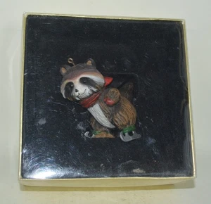 Hallmark Tree Trimmer Collection Skates 1978 Racoon Christmas Ornament - Picture 1 of 5