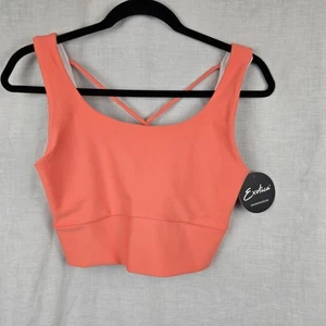 Exotica Size L 14-16 Performance Scoop Neck Comfort Crop Neon Orange BNWT - Picture 1 of 10