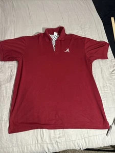 Alabama Crimson Tide Polo Mens 2XLT Maroon And Print Vintage - Picture 1 of 8