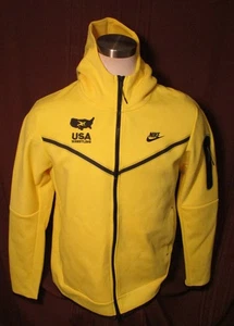 Chaqueta con capucha para hombre USA Wrestling, Nike, amarilla, mezcla de algodón, talla L, nueva - Imagen 1 de 8