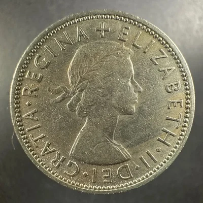 Gran Bretaña 1961 2 chelines (Florin) diseño audaz Foto 1 de 4