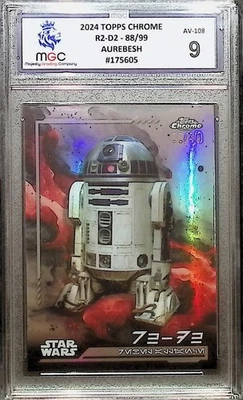 Topps Star Wars Chrome 2024 R2-D2 Aurebesh 88/99 MGC 9 not PSA  - Image 1 of 3