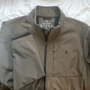 Free Country Men's XXL Stretch Wind & Water Resistant Softshell Jacket Brown - Picture 1 of 7