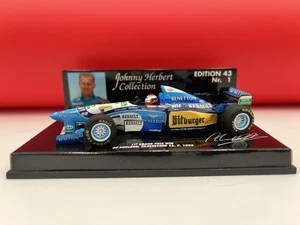 FIRST WIN - 1995 #2 Johnny Herbert Benetton B195 - British GP Winner Minichamps - Picture 1 of 9