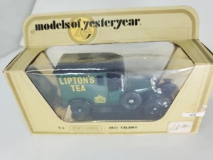 Matchbox Models of Yesteryear Y5-4A 1927 Talbot Van Lipton's Tea Vintage 1978 UK - Picture 1 of 4