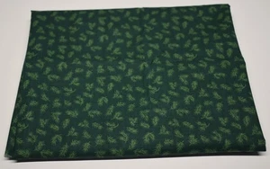 1/2 Yard x 45" Baumwollstoff DUNKELGRÜN KIEFERNNADEL BLÄTTER tonaler Hintergrund - Bild 1 von 3