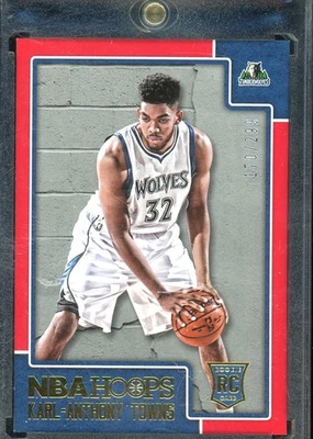2015-16 Hoops #289 Karl-Anthony Towns Red #/299 - Image 1 of 2