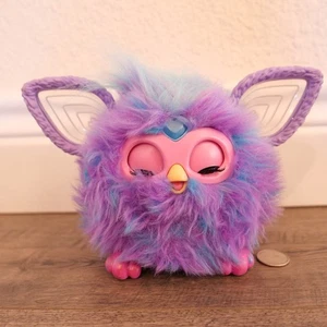 Furby 2023 Purple Teal Talks Wiggles Toes WORKS GREAT !!! - Picture 1 of 2