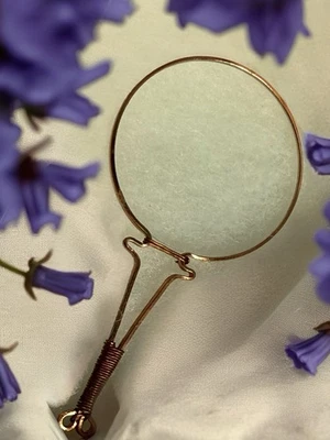 原版殖民地威廉斯堡古董铜放大镜4英寸长 — 第 1/4 张图片