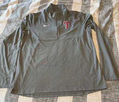 Nike Dri-fit Texas Rangers Mens XL Gray 3/4 Zip Pullover Jacket  - Image 1 of 4