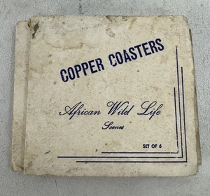 Copper Coasters American Wildlife Scenes Set Of 6, 3” Square - Picture 1 of 12