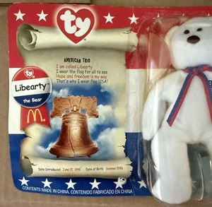 Libearty The Bear TY Beanie Baby With Box & Tag Sealed - Picture 1 of 6
