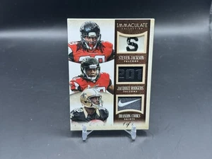 2014 Immaculate Steven Jackson Jacquizz Rodgers Brandin Cooks Triple 1/1 Patch - Picture 1 of 2