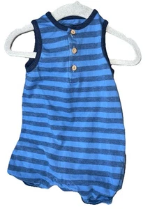 Cat & Jack 3-6 Months Blue stripped Romper - Picture 1 of 3