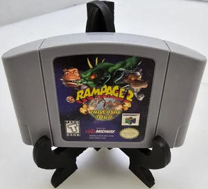 Nintendo 64 N64 Rampage 2 Universal Tour cartuccia gioco pulita e testata - Foto 1 di 2