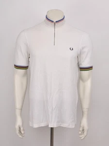 Fred Perry x Bradley Wiggins Cycling Polo Shirt WHITE M - Bild 1 von 7