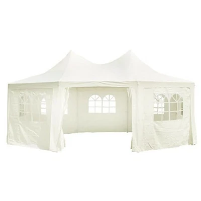 Gazebo Octagonal Canopy Tent Patio Pavilion Sunshade with Sidewalls Cream vidaXL - Image 1 of 4