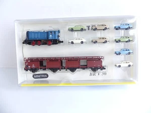 11603 MINITRIX N 1:160 / LOCOMOTIVE DIESEL BR V 36 + WAGON + VOITURES VOLKSWAGEN - Picture 1 of 10