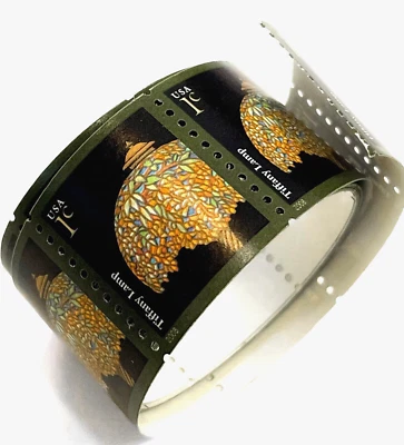 US # 3758A TIFFANY LAMP 1c (2008) - Coil Roll of 100 Postage Stamps Perf, MNH - Image 1 of 4