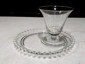 Imperial Glass-Ohio Candlewick Clear Canape Set W/Flared Wine Glass - Picture 1 of 4