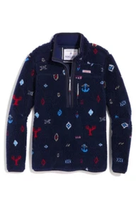 NWT Vineyard Vines Boy's Kids Sherpa Supershep Zip Jacket XL 18 - Picture 1 of 4