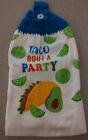 Crochet Top Hanging " Taco party " Kitchen Towel