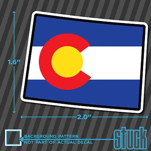 Colorado State Flag Small - 2"- printed vinyl decal sticker hard hat helmet CO - Picture 1 of 1