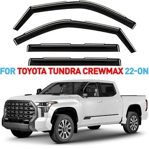 Protectores de lluvia viseras de ventilación pantalla para Toyota Tundra CrewMax 2022-2025 - Imagen 1 de 9