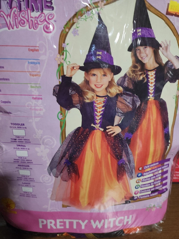 XX 38863 Bonito Vestido Bruja Disfraz Niña Rubíes Foto 1 de 1