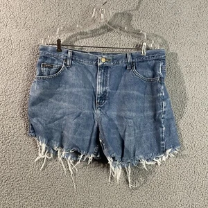 Riders Jean Shorts Womens 16 Short Blue Denim Cut Off Jorts Distressed Western - Picture 1 of 12