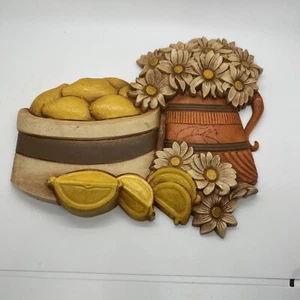1981 DAISY LEMONS  WALL ART HOME INTERIOR HOMCO 7610, GENUINE - Picture 1 of 6