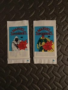 2 x 1984 Marvel Superheroes First Issue Covers Trading Card Packs FACTORY SEALED - Picture 1 of 2